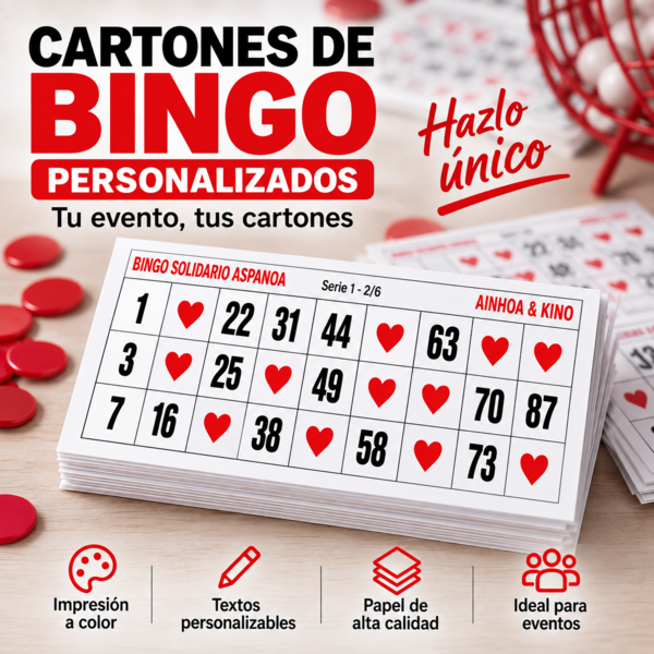 carton bingo personalizado detalle